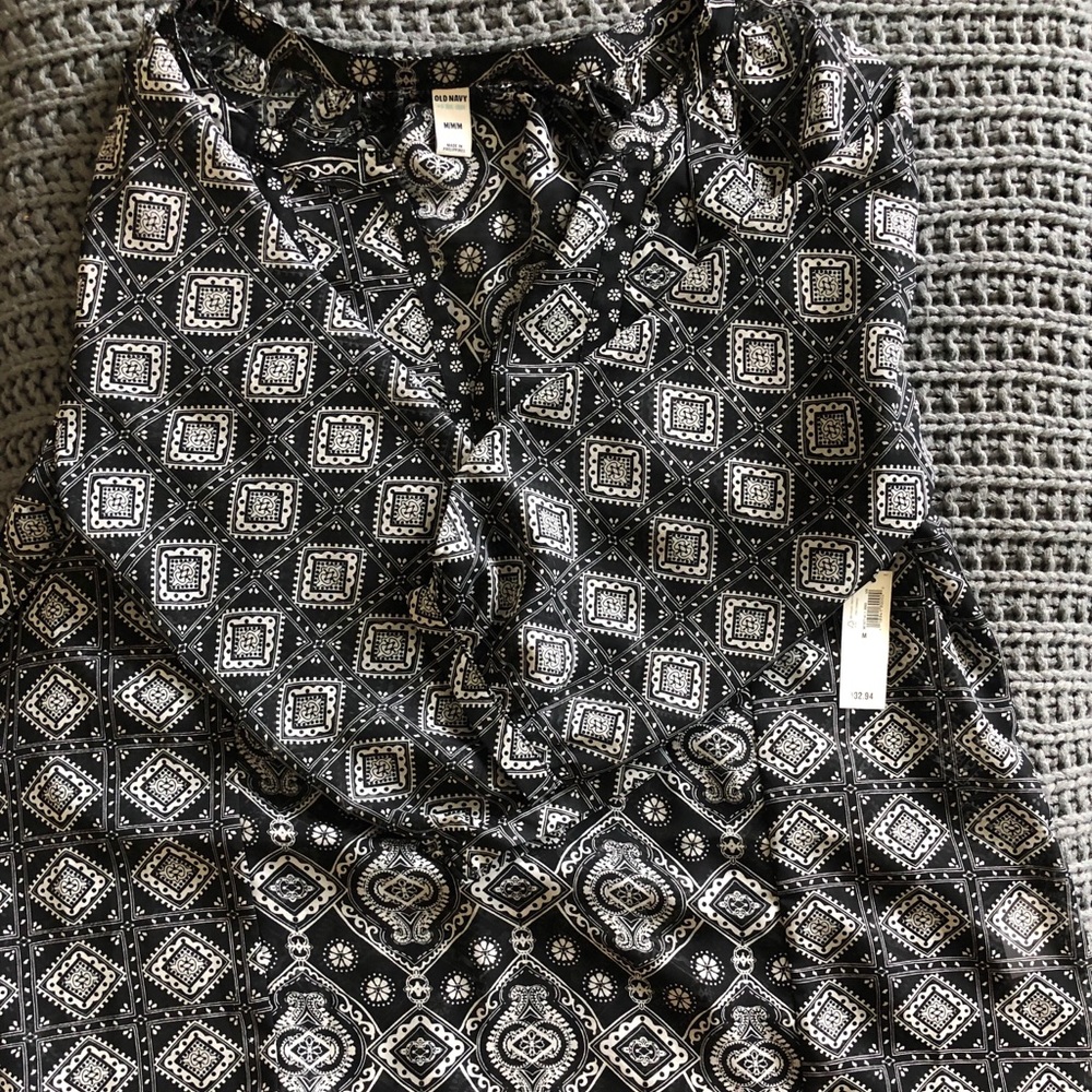 Old Navy Printed Split-Neck Blouse for Women